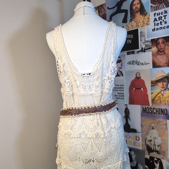 Festival Summer Crochet Mini Dress - Picture 4 of 6
